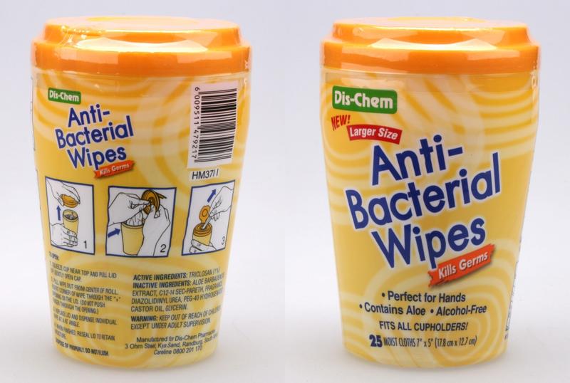 25pcs Antibacterial Wipes in tub