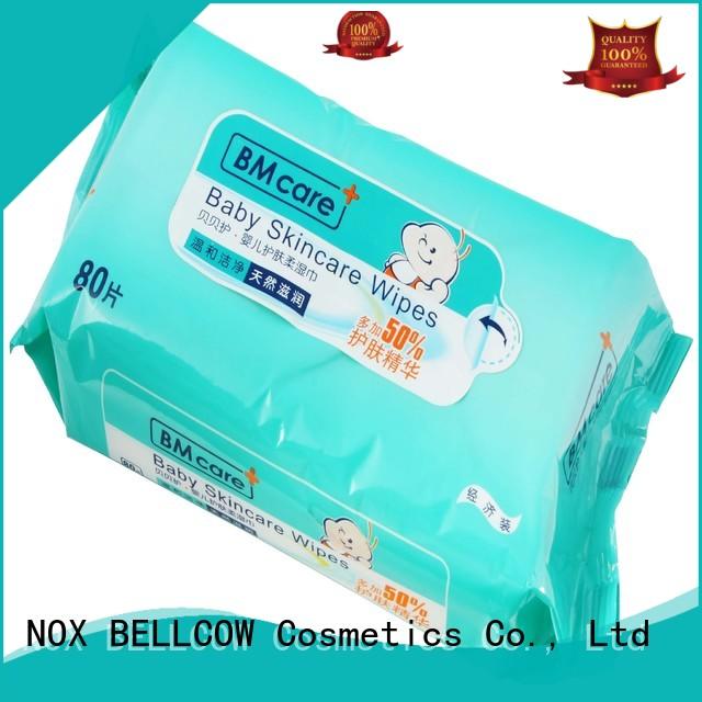Hot moisturizing biodegradable baby wipes hand NOX BELLCOW Brand
