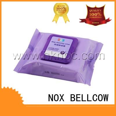 NOX BELLCOW moisturizing travel makeup wipes pads for hand